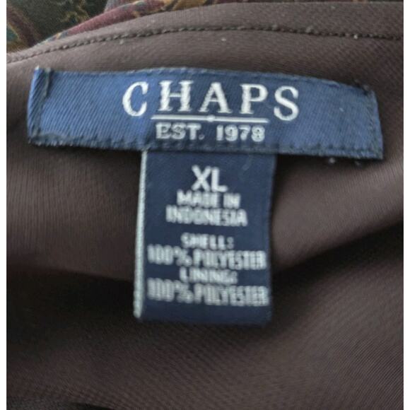 Vintage Chaps Pull On Skirt XL Paisley Dark Academia Fall Autumnal Librarian - Picture 9 of 14